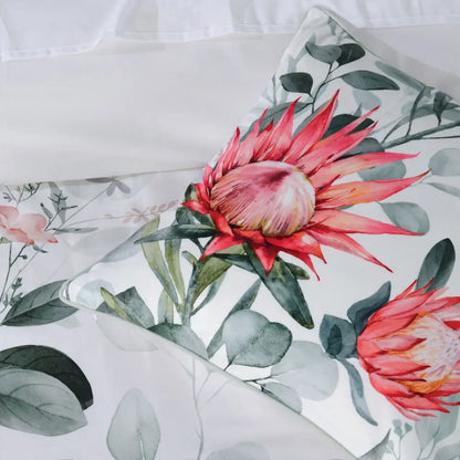 Bianca Wellingrove White Cotton Sateen Quilt Cover Set Double
