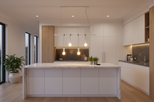 4-Light Pendant Light White Adjustable Cord