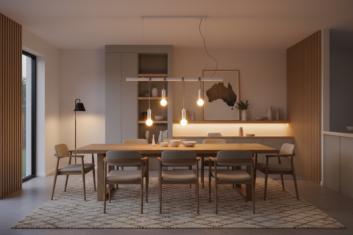 4-Light Pendant Light White Adjustable Cord