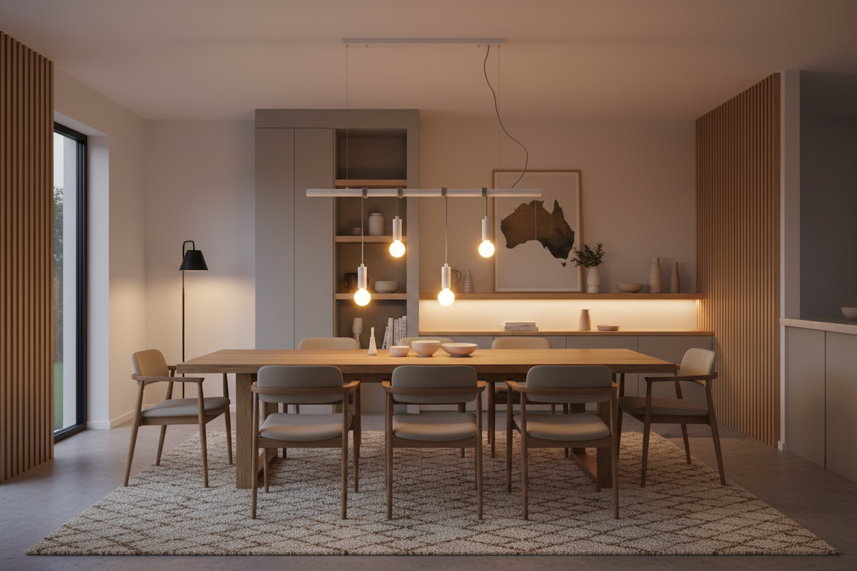 4-Light Pendant Light White Adjustable Cord