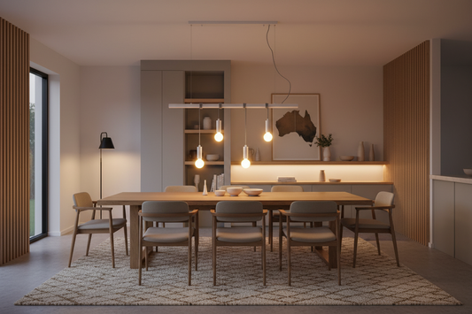4-Light Pendant Light White Adjustable Cord