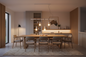 4-Light Pendant Light White Adjustable Cord