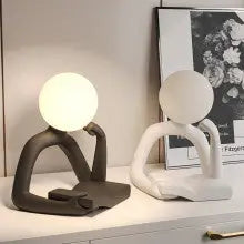 Black Creative Book Reader Desk Lamp - Usb Powered Modern Resin Design