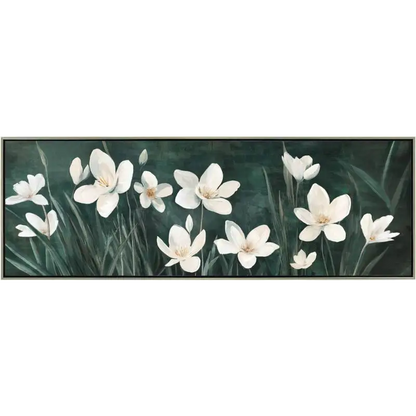 Blooming Flower Framed Artwork 150x50cm