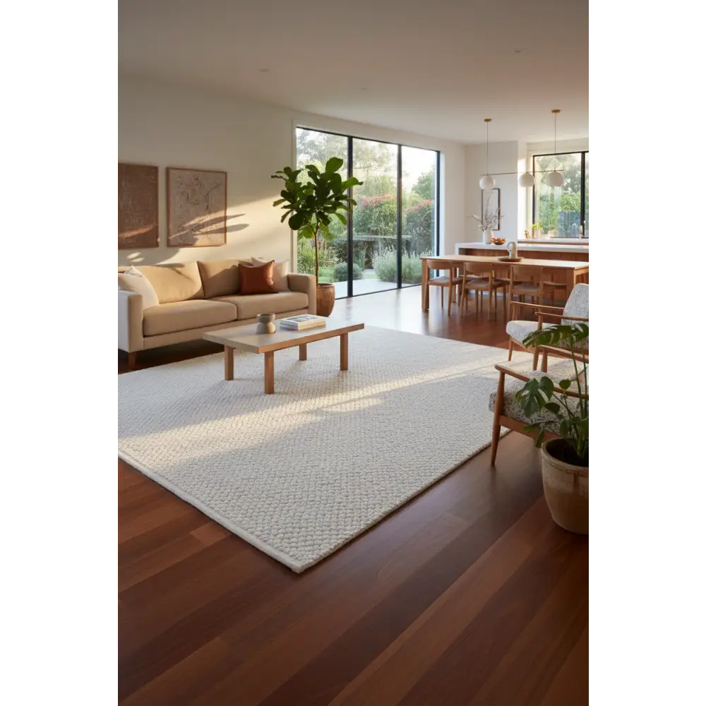 Boucle White by Rug Culture-280x190cm - Rectangle