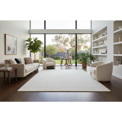 Boucle White by Rug Culture-280x190cm - Rectangle