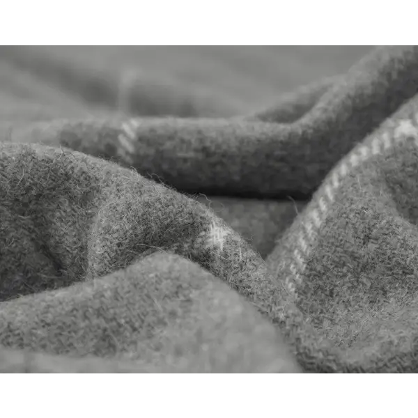Brighton Throw - 100% Nz Wool - Grey Striped