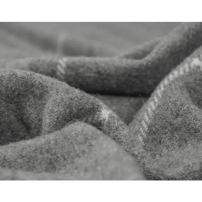 Brighton Throw - 100% Nz Wool - Grey Striped