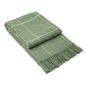 Brighton Throw - 100% Nz Wool - Sage Striped