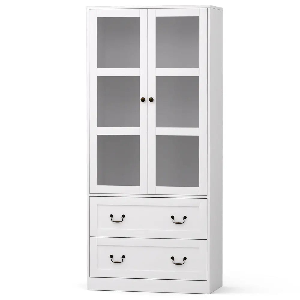 Buffet Sideboard 180cm Hutch Storage Cabinet Kitchen Drawer Door White
