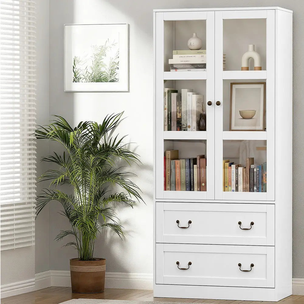 Buffet Sideboard 180cm Hutch Storage Cabinet Kitchen Drawer Door White