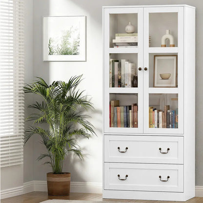 Buffet Sideboard 180cm Hutch Storage Cabinet Kitchen Drawer Door White