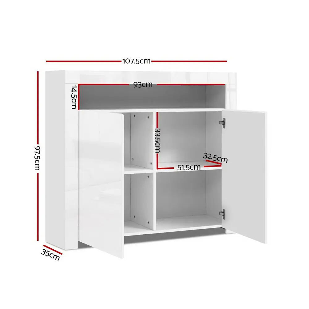 Buffet Sideboard Led - Arno White