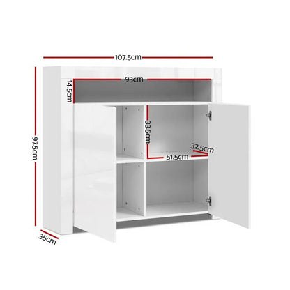Buffet Sideboard Led - Arno White