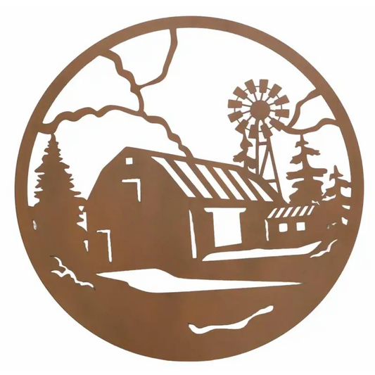 By the Barn Metal Wall Art 100cm