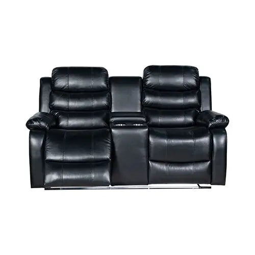 Chelsea 2r Seater Finest Leatherette Recliner Feature Console Led Light Ultra Cushioned