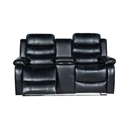 Chelsea 2r Seater Finest Leatherette Recliner Feature Console Led Light Ultra Cushioned