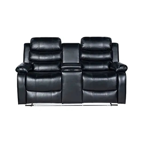 Chelsea 2r Seater Finest Leatherette Recliner Feature Console Led Light Ultra Cushioned