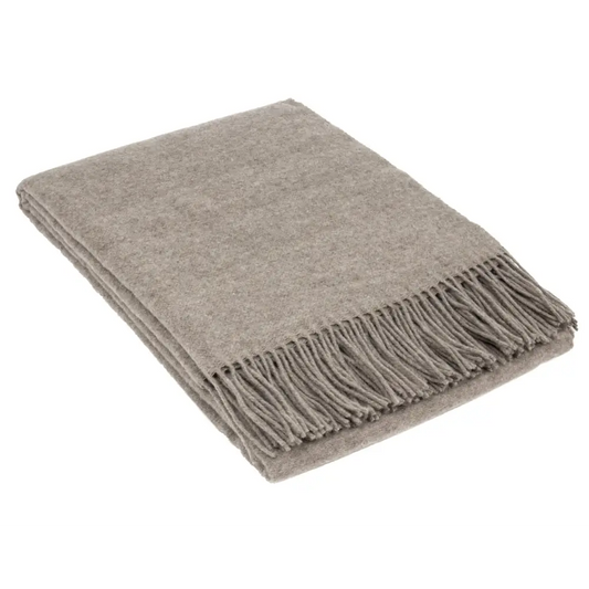 Chiswick Throw - Merino Wool/cashmere - Stone