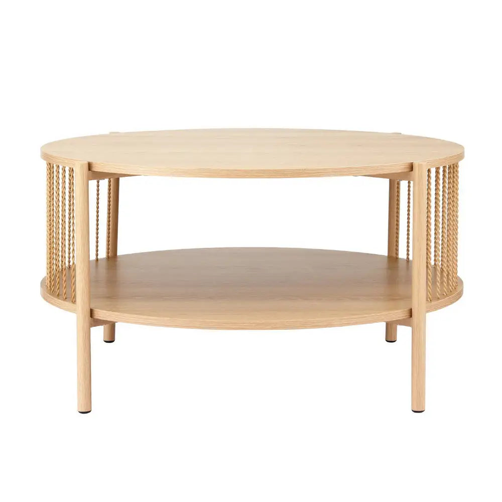 Coffee Table 2-tier Round Wood