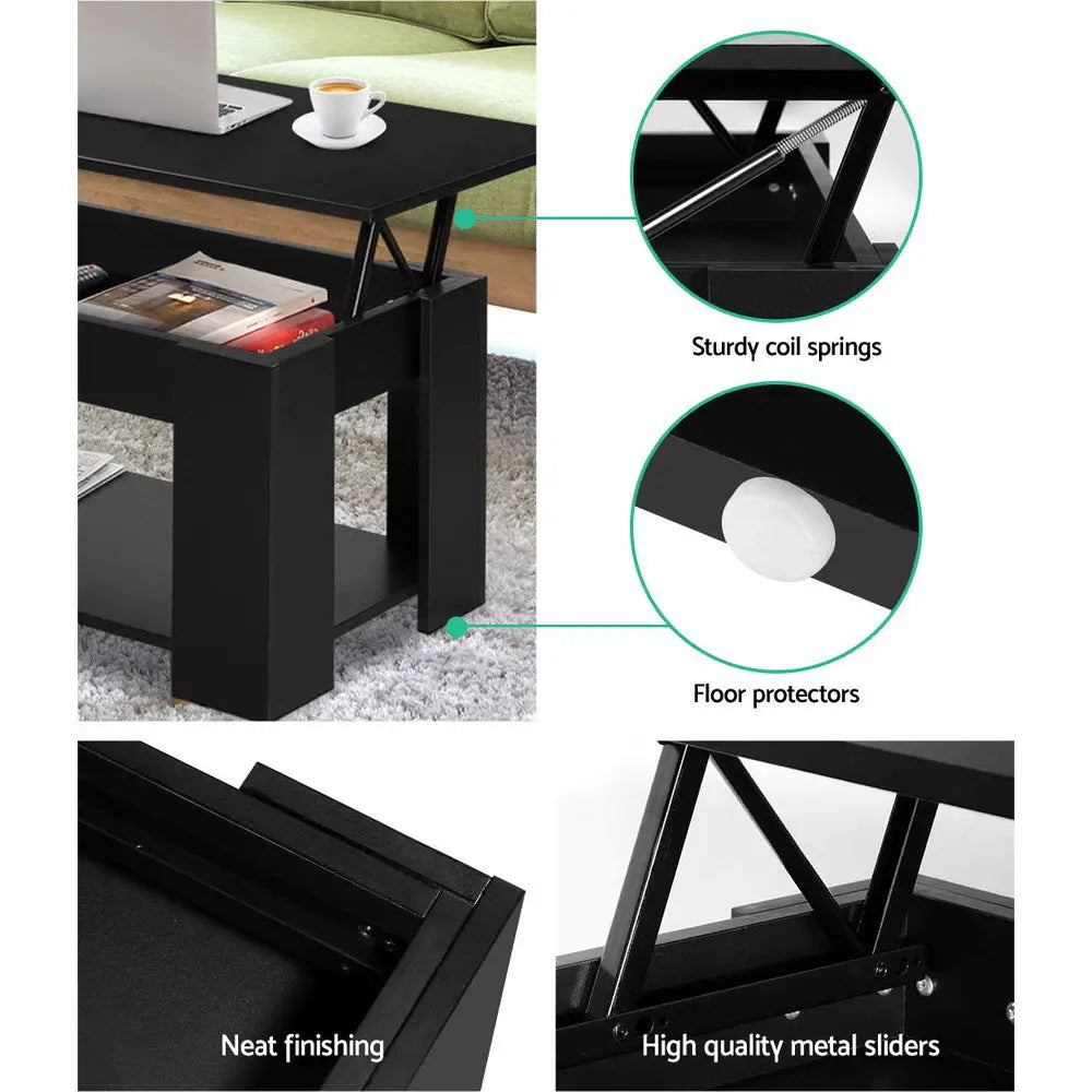 Coffee Table Lift-top Black
