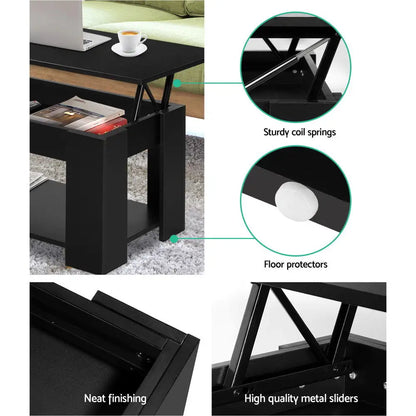 Coffee Table Lift-top Black