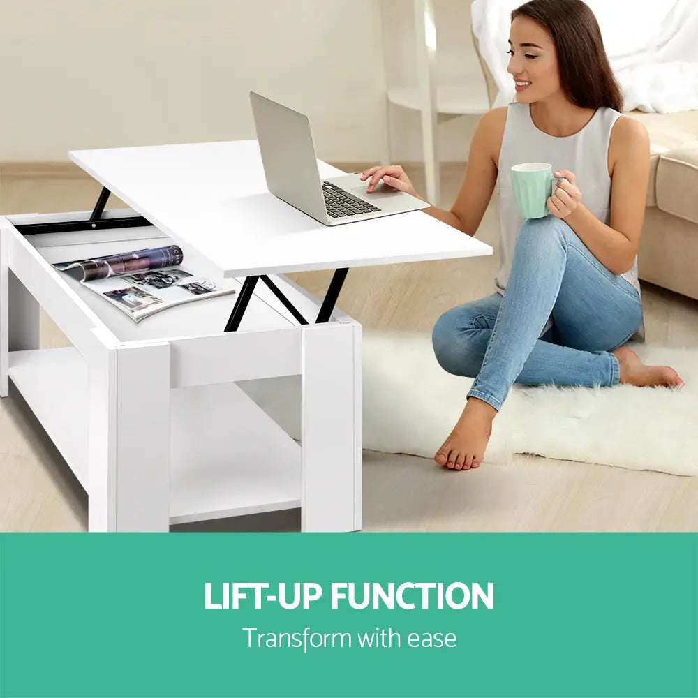 Coffee Table Lift-top White
