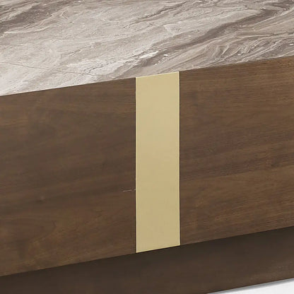 Coffee Table Mdf Board Melamine Interior Ample Storage in Dark Walnut Colour