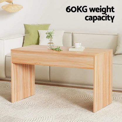 Coffee Table Rectangle Fluted Side 100cm