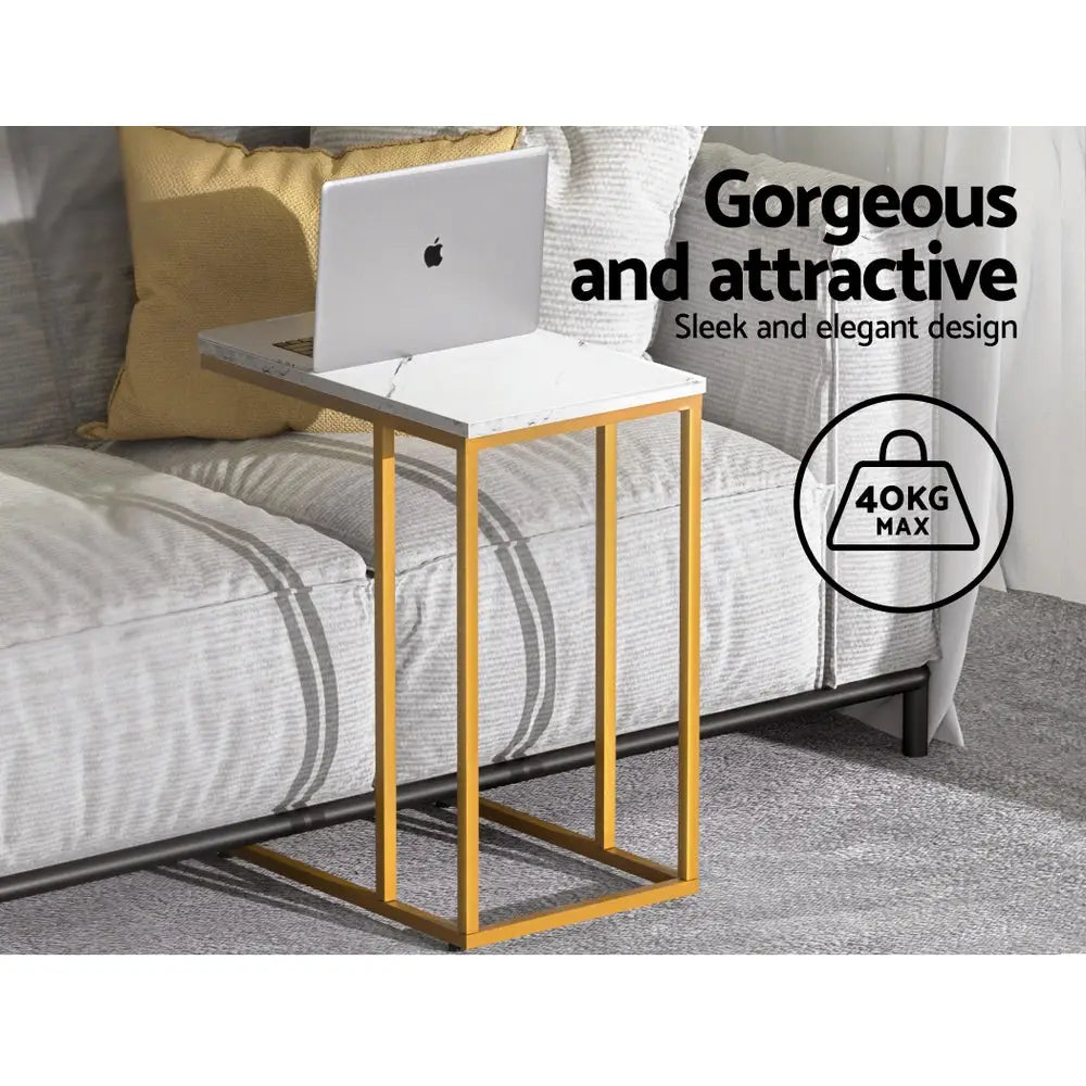 Coffee Table Side Marble Effect Emma