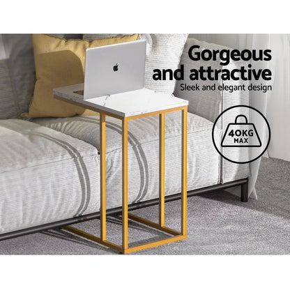 Coffee Table Side Marble Effect Emma