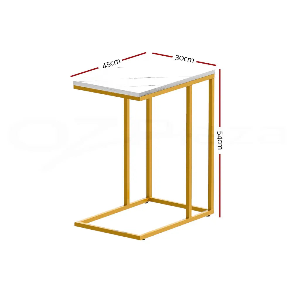 Coffee Table Side Marble Effect Emma