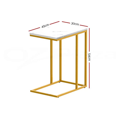 Coffee Table Side Marble Effect Emma
