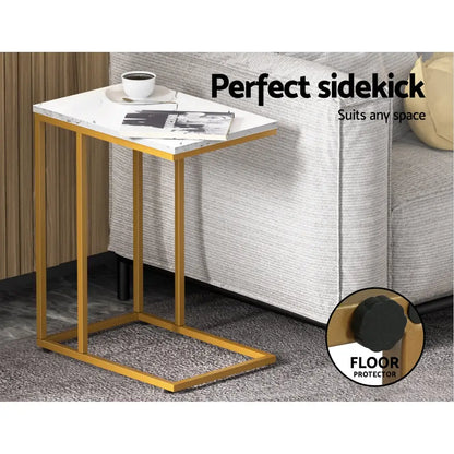 Coffee Table Side Marble Effect Emma