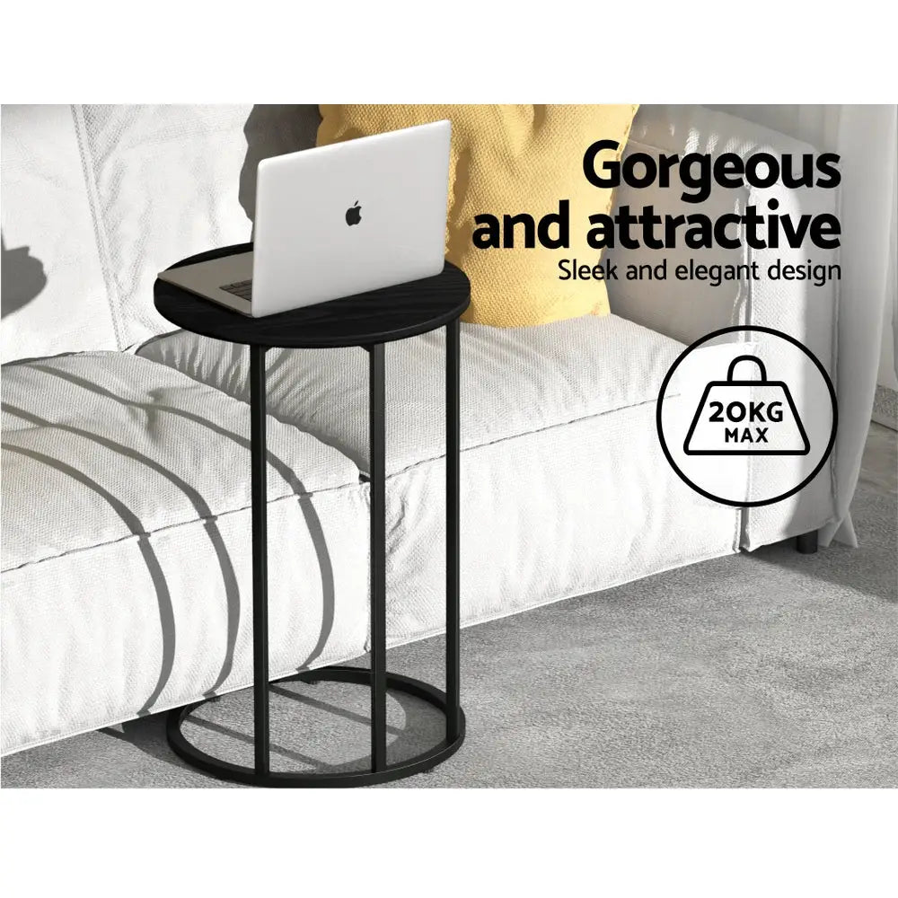 Coffee Table Side Round Black Martha