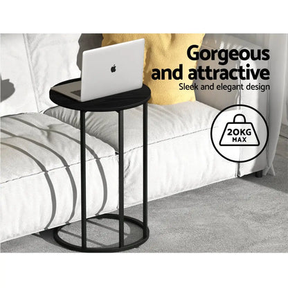 Coffee Table Side Round Black Martha