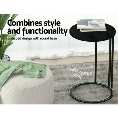 Coffee Table Side Round Black Martha