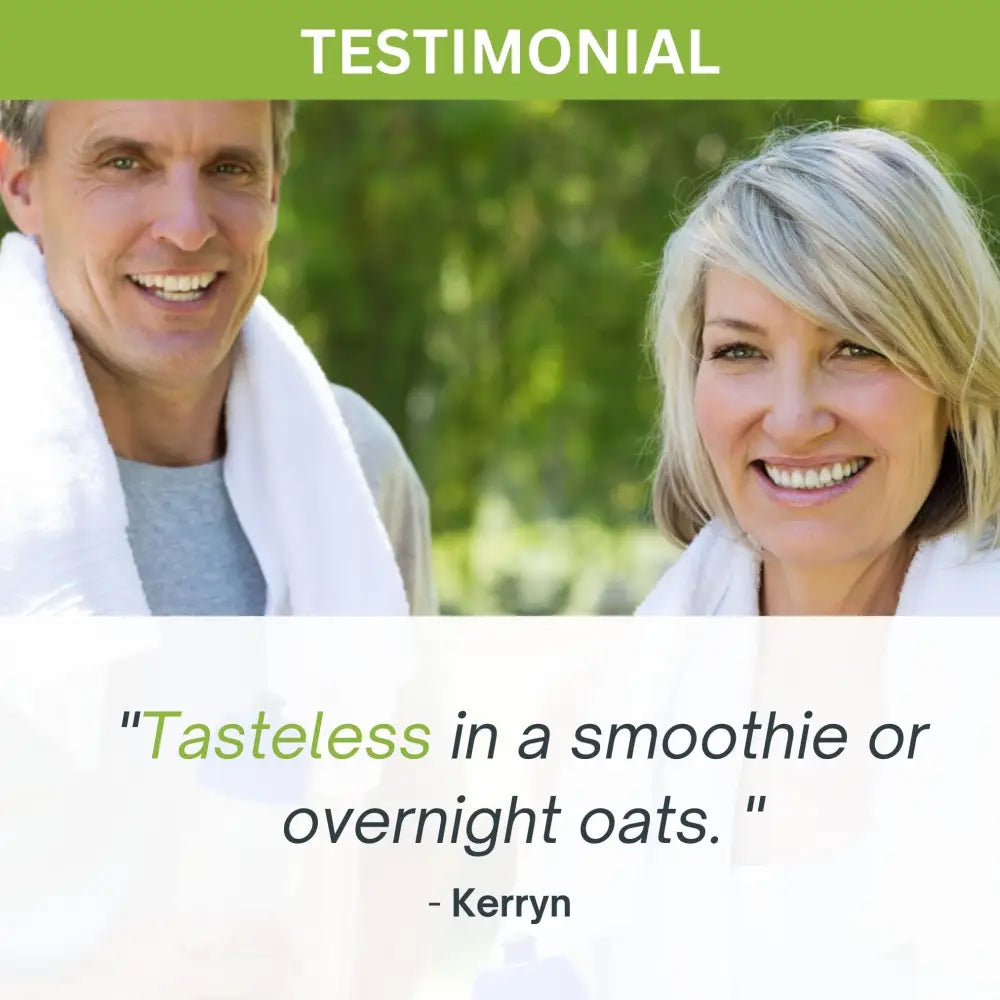 Collagen Powder Tasteless & Unflavoured | White Towel Draped Shoulders