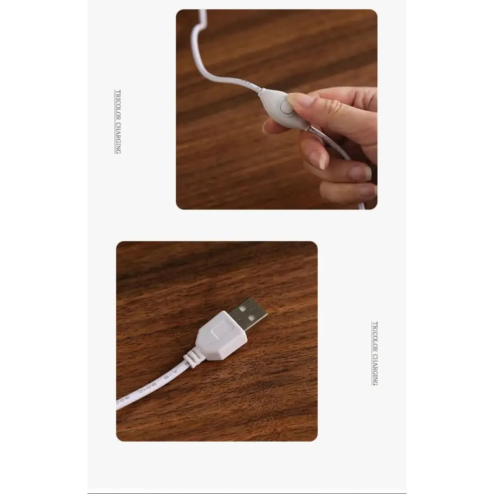 Colorful Glass Mountain Ambient Night Light - Usb Rechargeable Touch Control Bedside Lamp - Adjustable 3-color