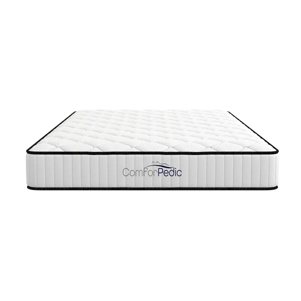 Comforpedic Mattress 5 Zone Medium Support Foam Bonnell Spring 21cm - Queen - White Black
