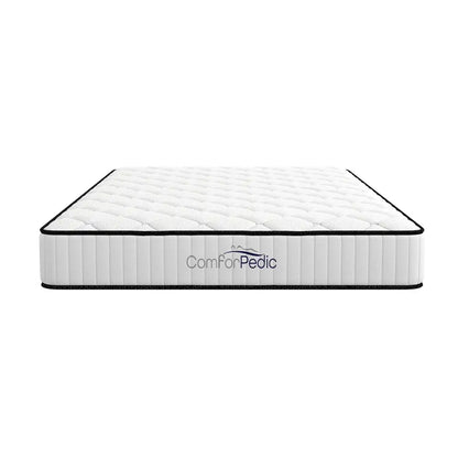 Comforpedic Mattress 5 Zone Medium Support Foam Bonnell Spring 21cm - Queen - White Black