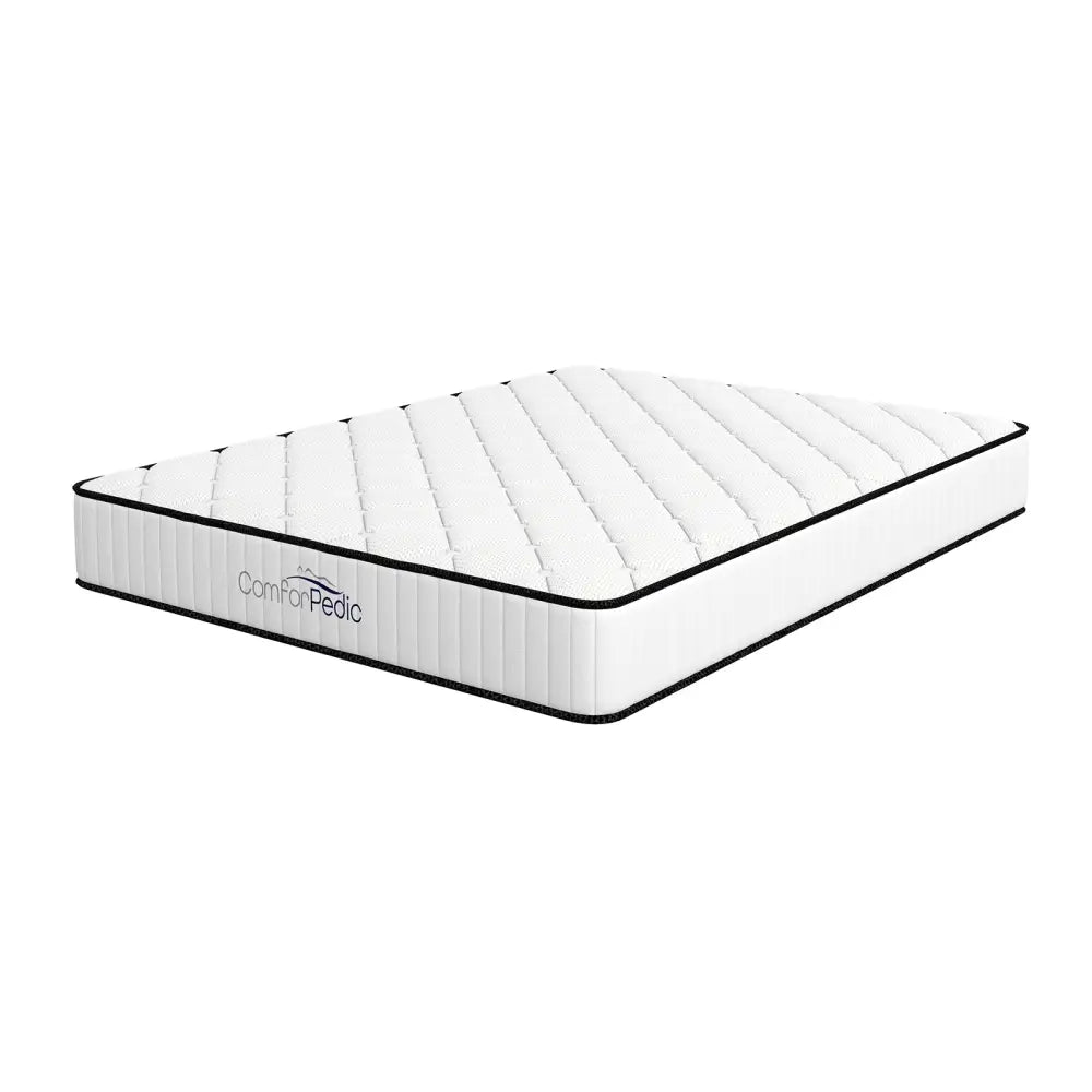 Comforpedic Mattress 5 Zone Medium Support Foam Bonnell Spring 21cm - Queen - White Black