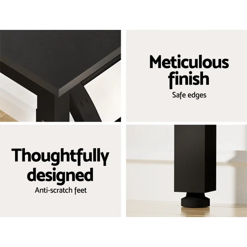 Computer Desk Foldable Balck 80cm