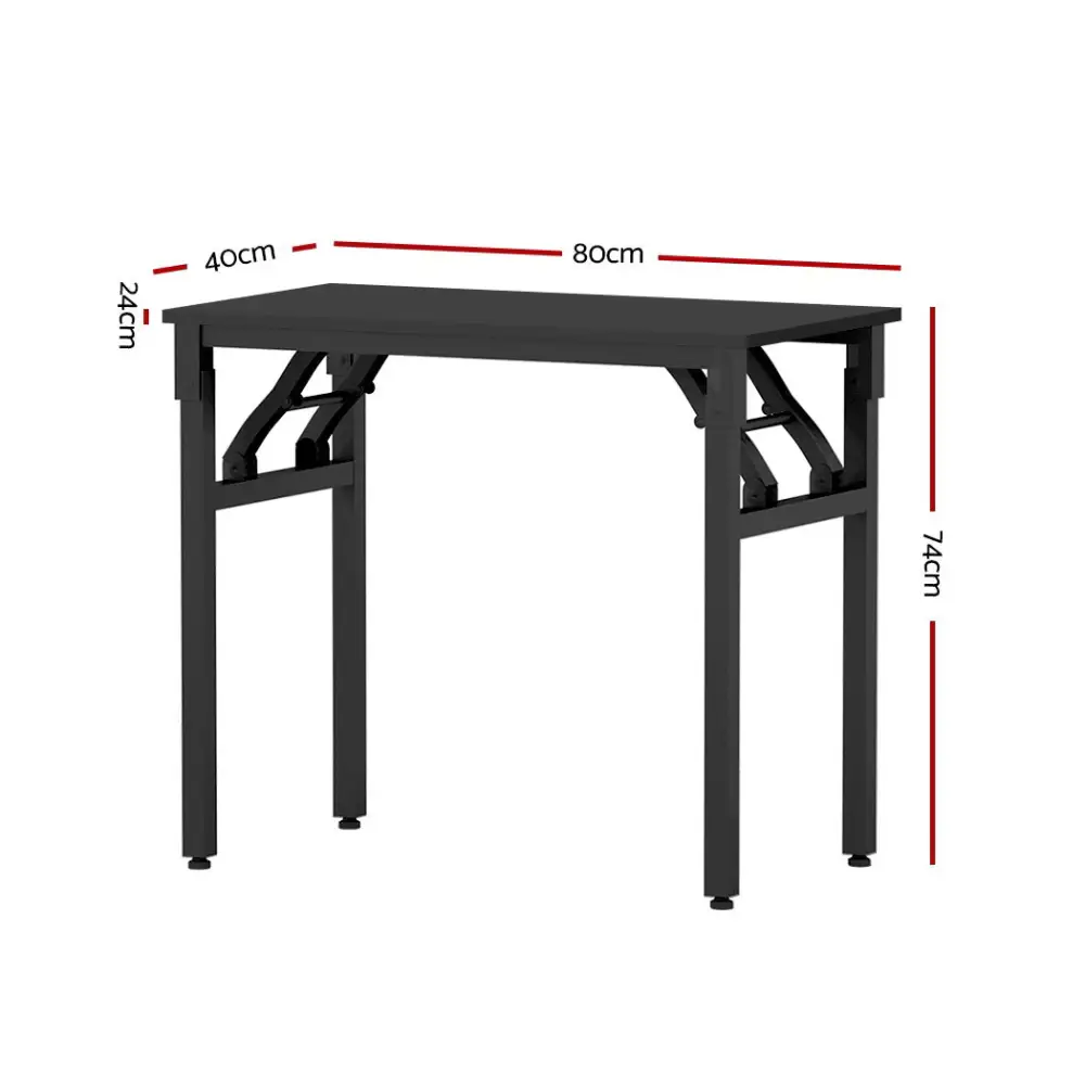 Computer Desk Foldable Balck 80cm