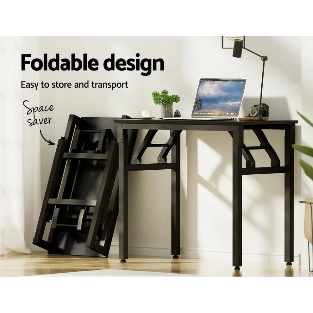 Computer Desk Foldable Balck 80cm