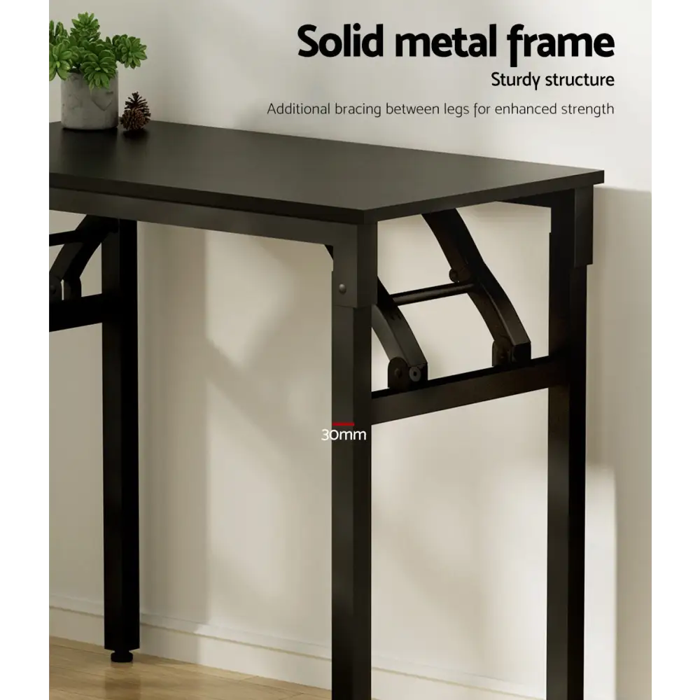 Computer Desk Foldable Balck 80cm