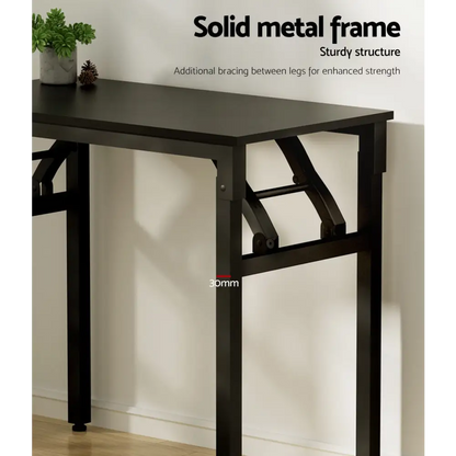Computer Desk Foldable Balck 80cm