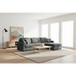 Corner Sofa Chaise Polyester Fabric Multilayer Two Pillows Individual Pocket Spring