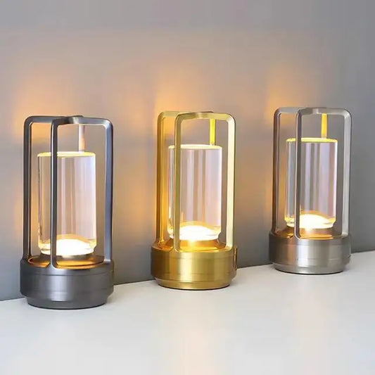 Cross-shaped Led Table Lamp - Black Touch Button with Usb Charging