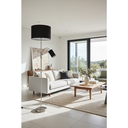 Cylinya Mother and Child Floor Lamp - Black